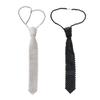 Women Necktie, Faux Pearls Wedding Guest Tie, Decorative Business Suit Tie, Outfit Accessory for Formal Events
