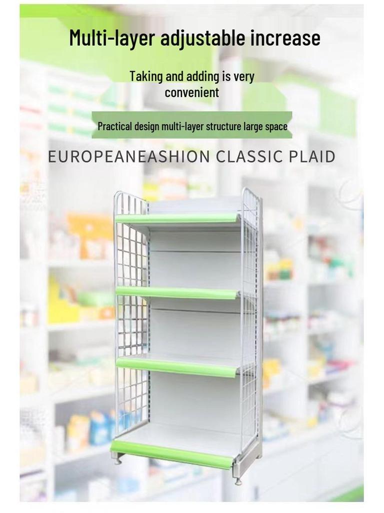 Hospital Pharmacy Multilayer Display Rack: Double/Single-Sided Wall-Mounted Medicine Cabinet