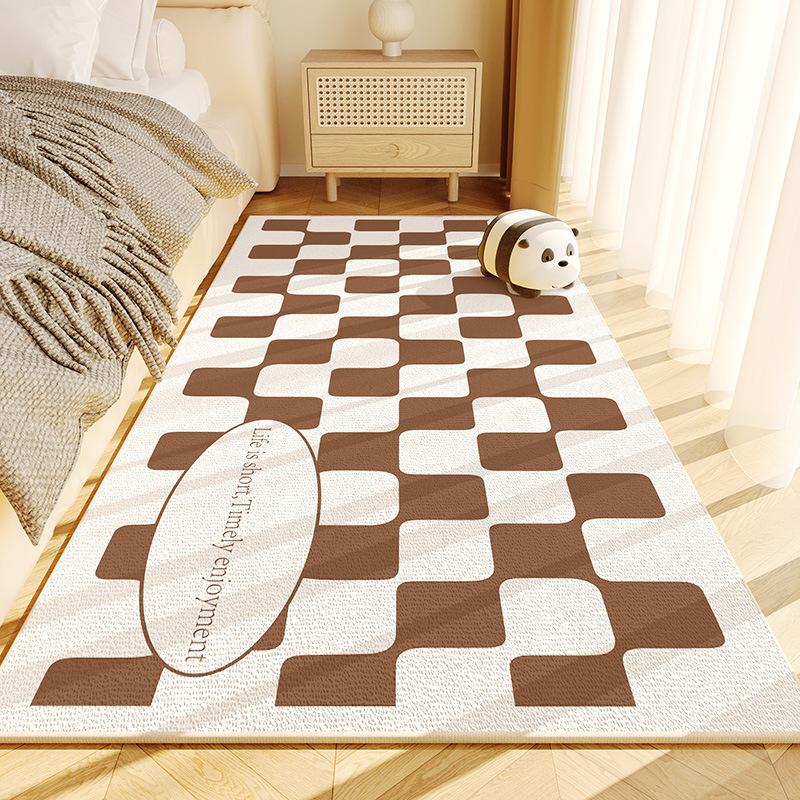 Bettvorleger Schmutzabweisend Verschleißfest Pflegeleicht Bodenmatte Zuhause Wohnzimmer Sofa Couchtisch Rutschfeste Unterlage