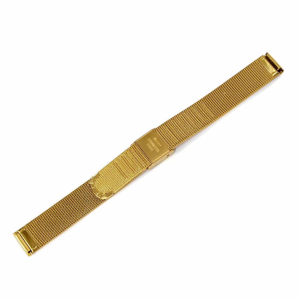 CASSIS Mesh Watch Strap MESH SLIDE 14mm Gold with Replacement Tool X0023304010014