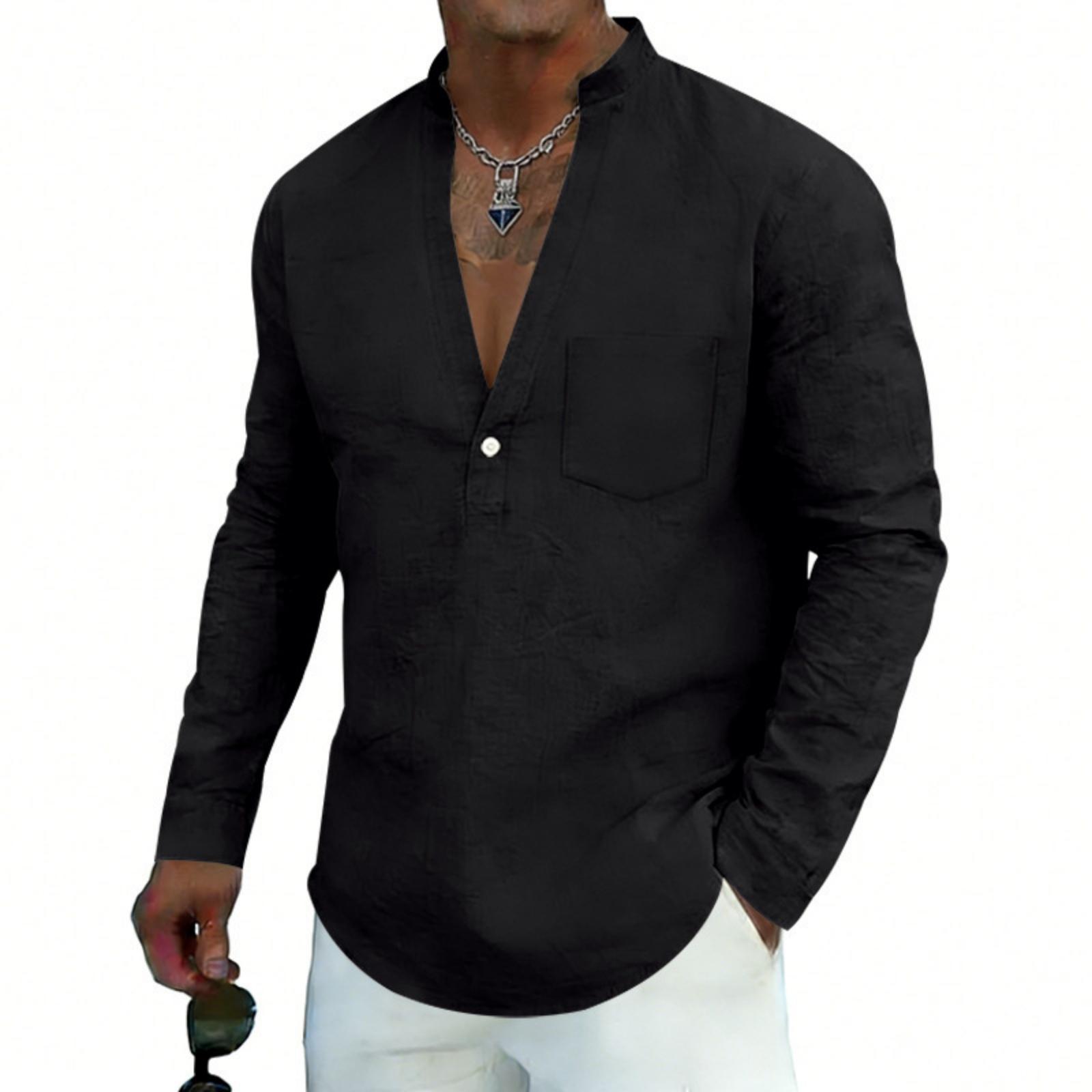 

Men s Clothing Cotton Long Sleeve T Shirt Mens Sweatshirts for Men UK Mens Shirts Long Sleeve Casual Design L чёрный