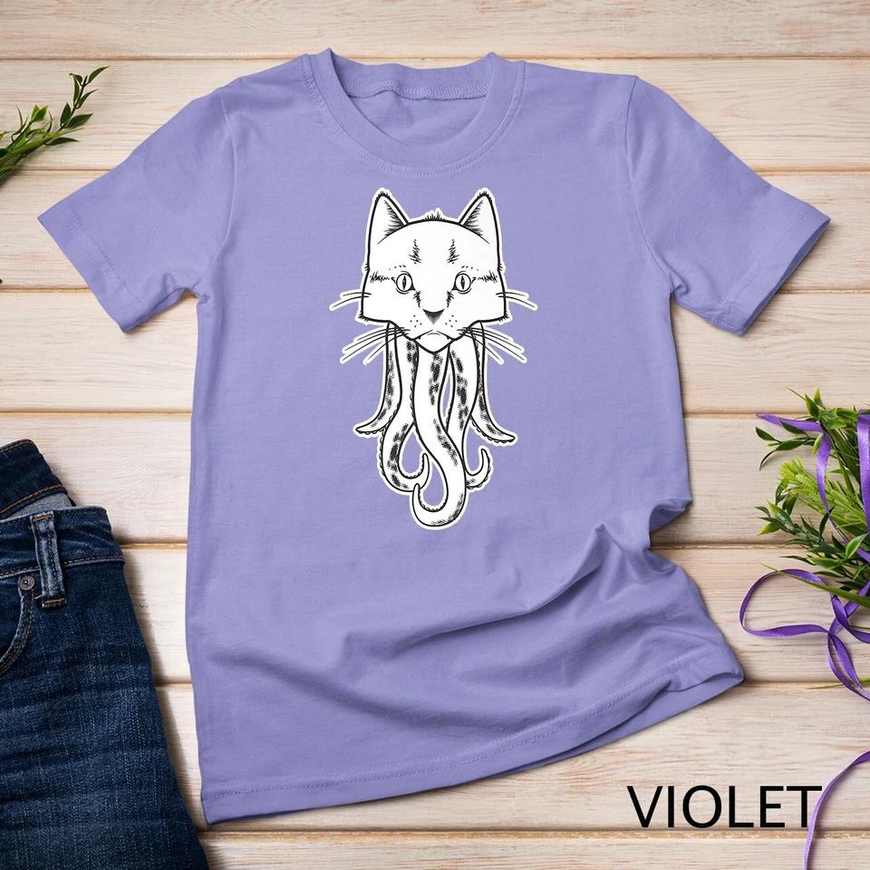 Funny Cat with Octopus Tentacles Premium Unisex T-shirt 8 XL