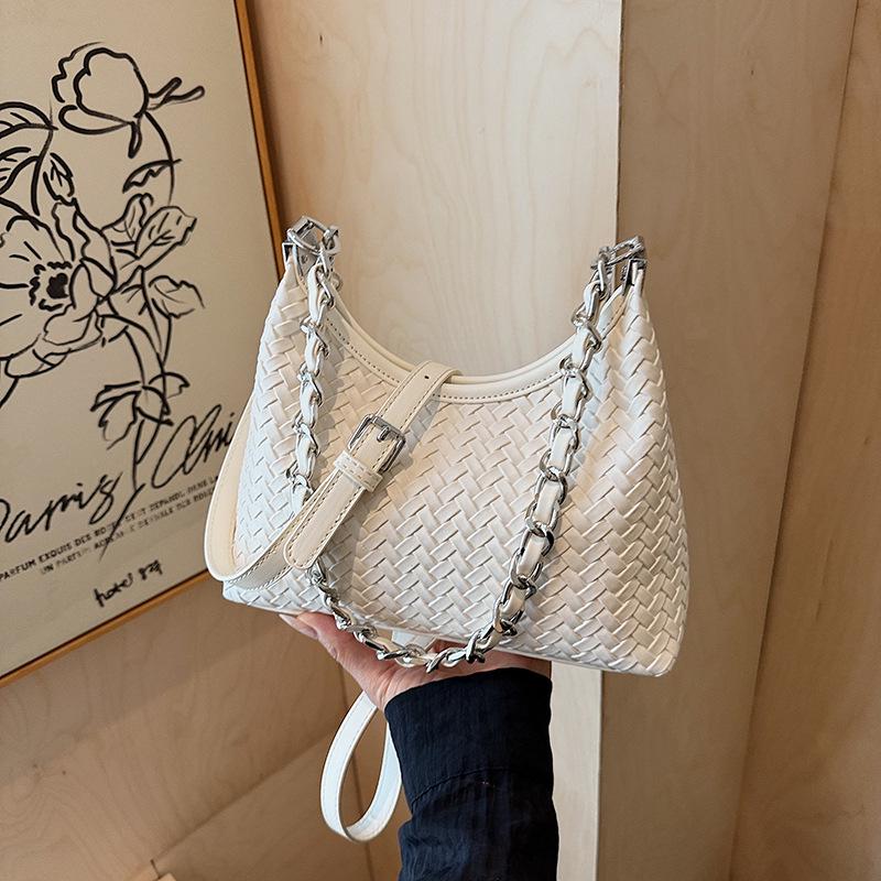 2025 Trendige gewebte Damen-Umhängetasche: Vielseitige Schulter- & Unterarmtasche