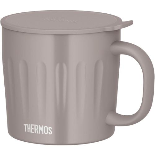 Thermos Vacuum Insulated Mug, 450ml, Greige, Embossed, Large Capacity, Dishwasher Safe, Perfect for Soup (JTA-450 GG)