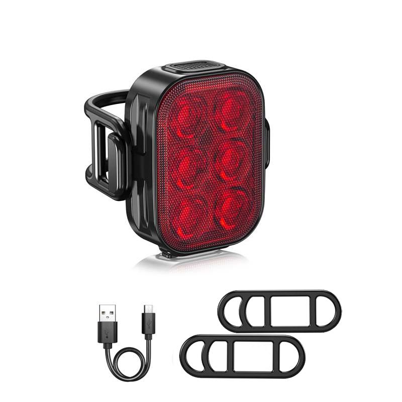 Bike Lights for Night Riding, Rechargeable Front Back Bicycle Lights, Waterproof IP65 Bike Headlight Tail Light LED Bike Lamp Back&50LM