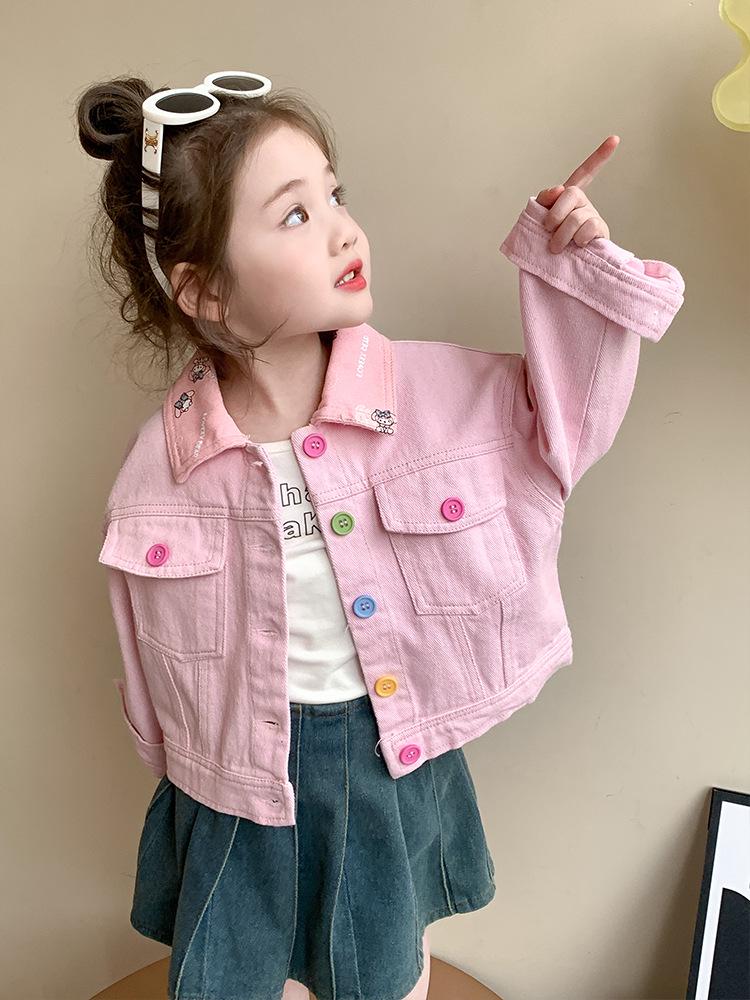 2025 Trendy Girls' Denim Jacket for Spring/Autumn - Baby & Toddler Fashion