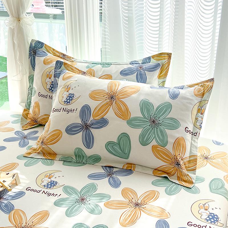 Cotton Pillowcases: Pure Cotton, Simple Style for Home, Dorms, Single & Double Rooms (Single/Pair)