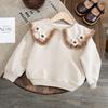 2025 New Korean Style Long Sleeve Girls Doll Collar Sweet Pullover Tops for Baby Kids Chic Spring Autumn Casual Wear Cute Outfit Children Fashion