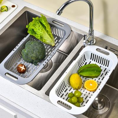Sink Colander, Vegetable Sink Washing Basket, Fruit Drain Basket Rack, Plastic Drain Basket, Over The Sink Colander Strainer Basket