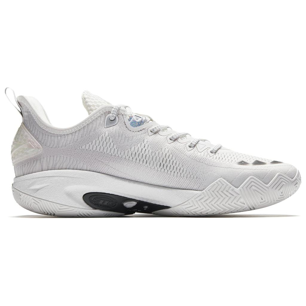 ANTA Men Professional Basketball Shoes White Black Iridescent 912531106-2