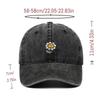 Korean Style Sunflower Embroidered Cotton Baseball Cap with Sun Protection