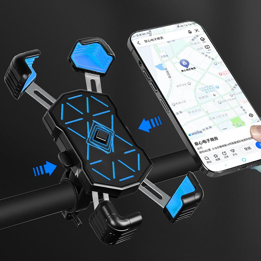 Bike Phone Holder Anti Shake Lightweight Multifunctional Navigation Cell Phone Clamp for s Mountain Bikes