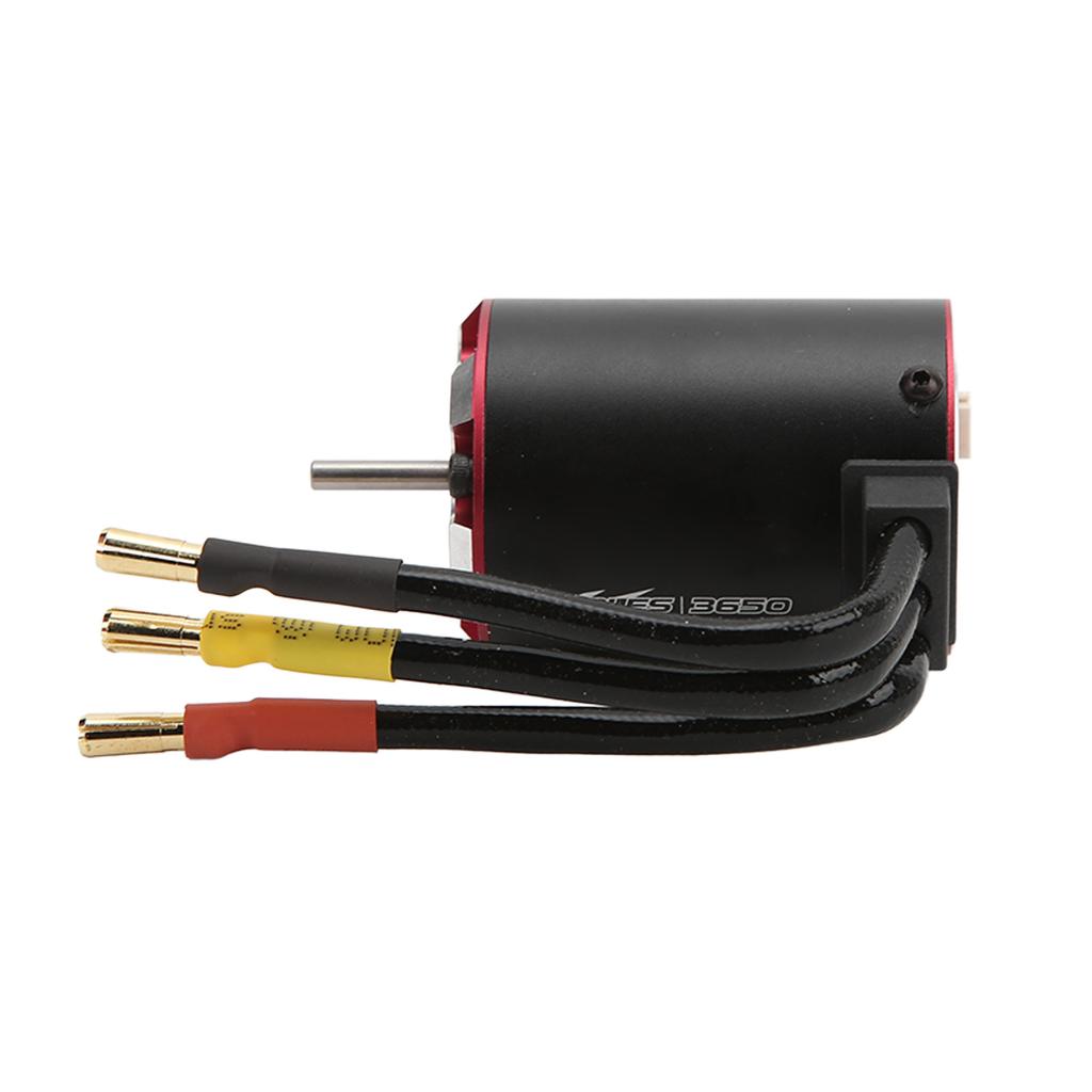 3650 5600KV Brushless Motor 4 Pole Supersonic Brushless Motor with Temperature Sensor for 1 8 1 10 Remote Control Cars