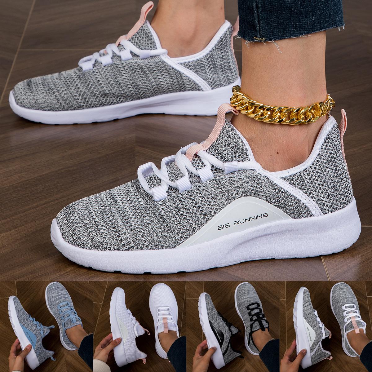 

omen s Breathable Knit Sneakers, Casual Lace Up Outdoor Shoes, Comfortable Low Top Sport Shoes 36 белый