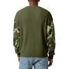 Men's Camouflage Stylish V-Neck Ribbed Textured Long-Sleeve T-Shirt