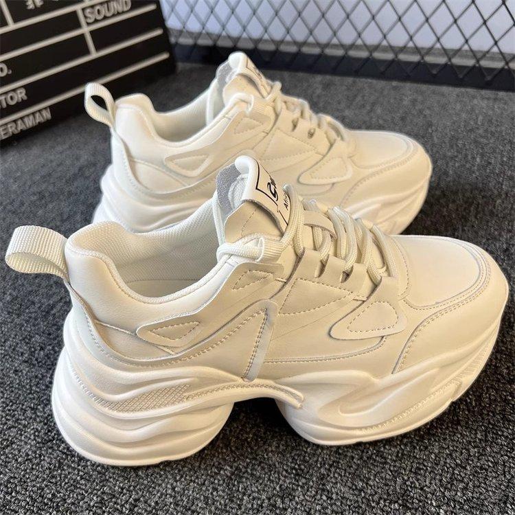 Dad s shoes 2026 spring new height increasing women s shoes versatile casual sports shoes for women 35