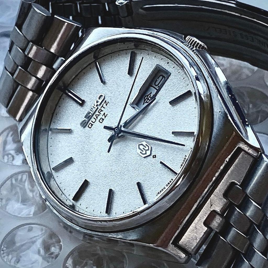 Used SEIKO QZ Satin Dial Day Date 1975