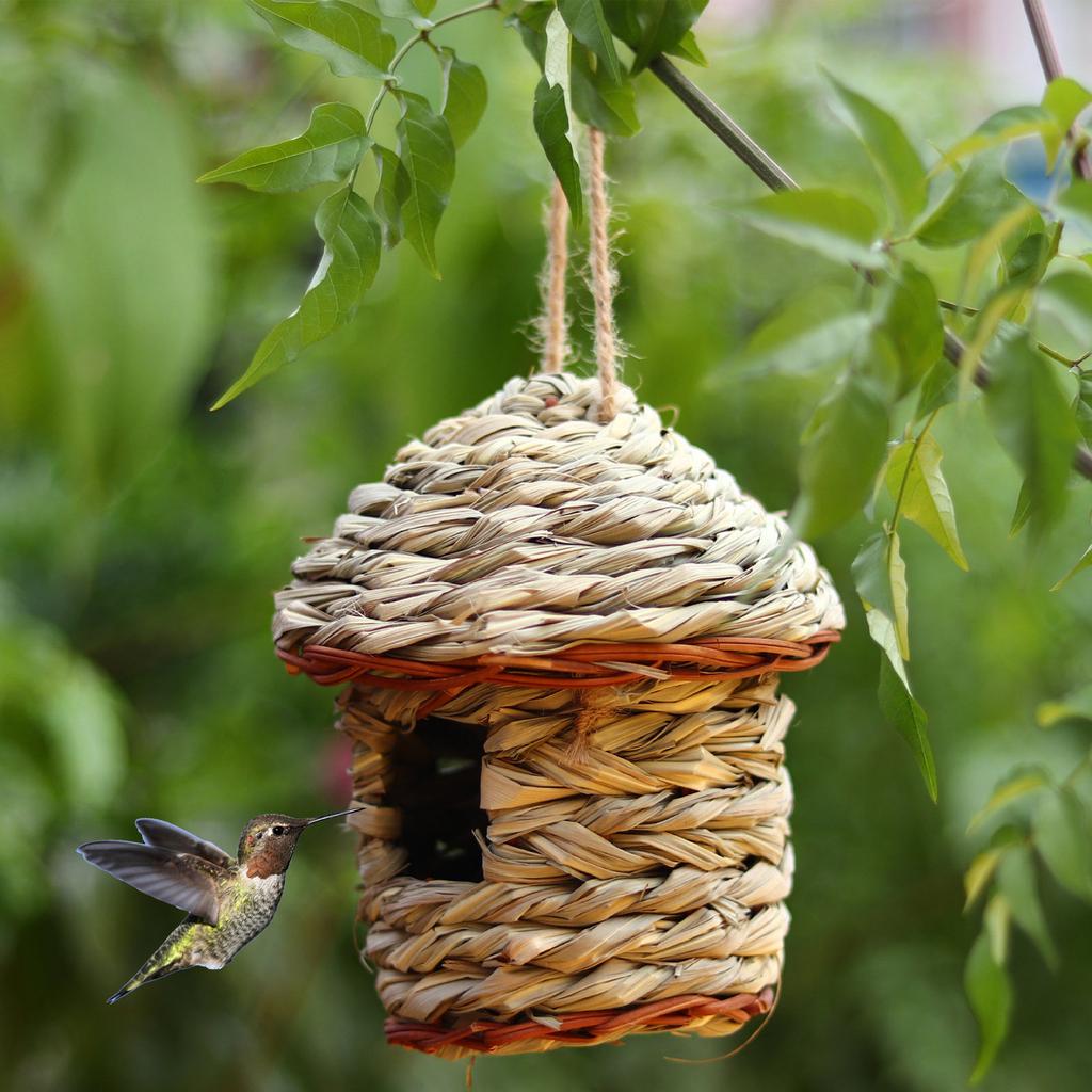 Bird Nest Cage Hummingbird Cage Toy Nest Nest Hummingbird Woven Hideouts Nest for Small Size Birds