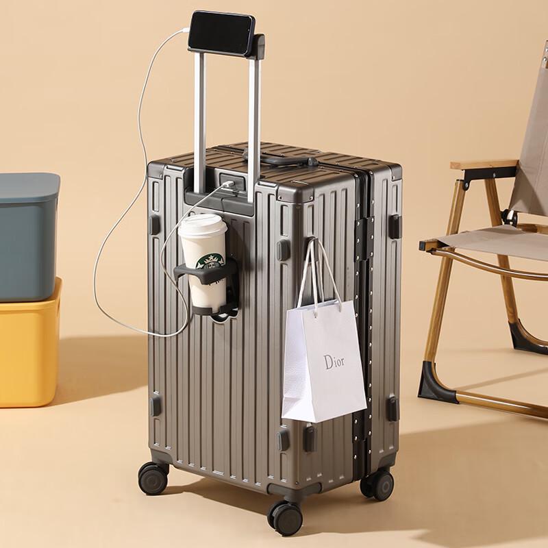 Zhili Large Capacity PC Luggage with Aluminum Frame 20 inch