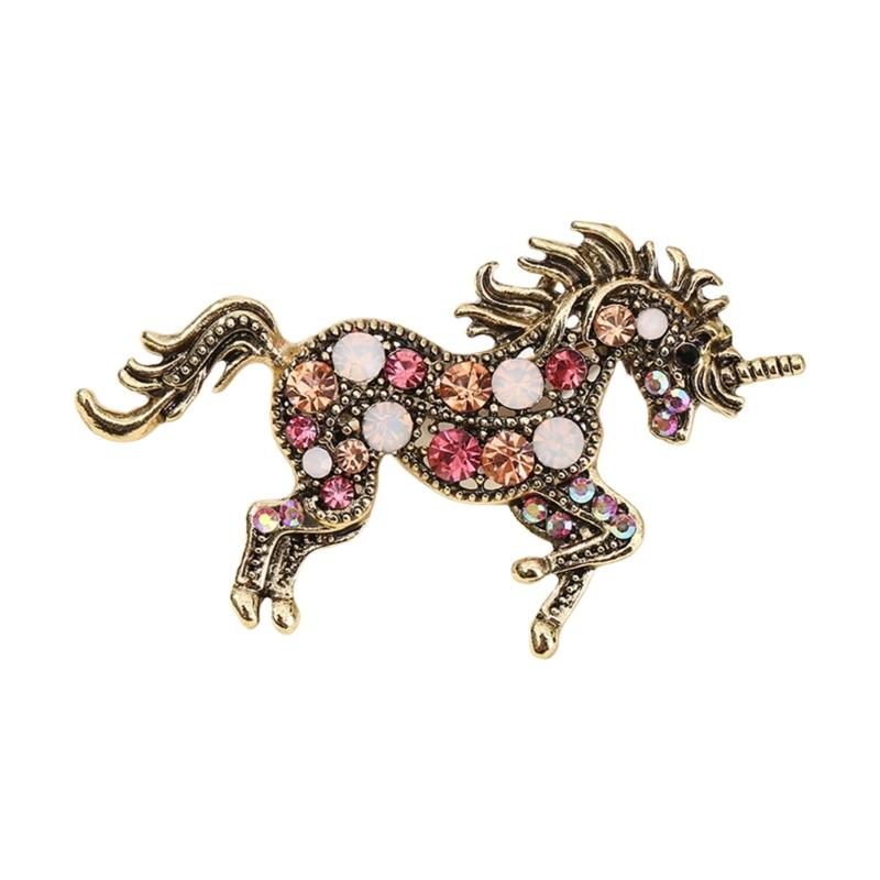Unique Brooch Pin Horse Badge Beautiful Pin Alloy Texture Fashion Accessory Suitable for Clothing and Bag Decorating