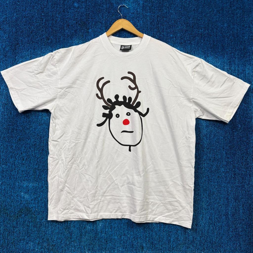 Rihanna Christmas Rudolph Red Nose Reindeer Sketch Tee XL Unisex T-Shirt