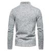 Men's Half Zipper Sweaters Pullover Man Sweatshir Spring Solid Color Turtleneck Swewatshirts