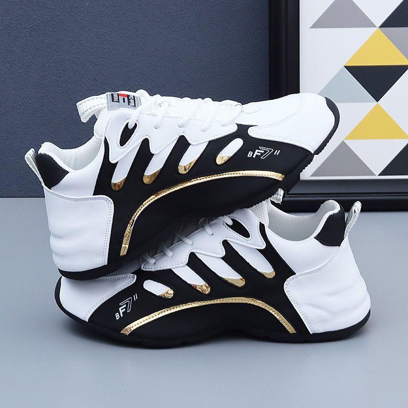 Fashion Luxury Men's Sneakers High Quality Leather Casual Shoes for Men Fashion All-match Sport Shoes Platform Comfor Men Running Shoes