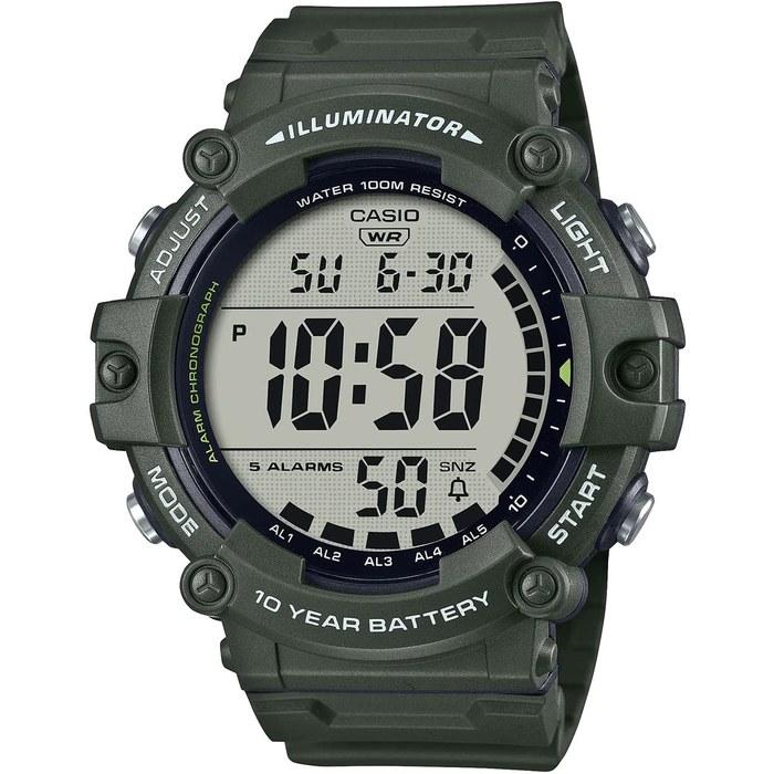 Casio Standard Digital Watch AE-1500WHX-3AV (Military Green, Long Strap)