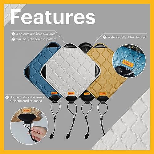 KODAK Camera Wrap, Size Large, 38.5x38.5cm - Waterproof, Scratch-Resistant, Dustproof Protective Cloth for SLR Cameras and Telephoto Lenses (Steel Blu