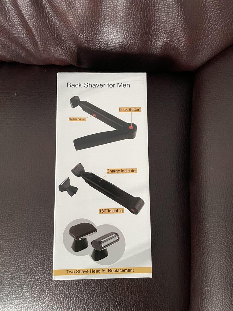 USB Rechargeable Double-Head Back Hair Shaver and Razor