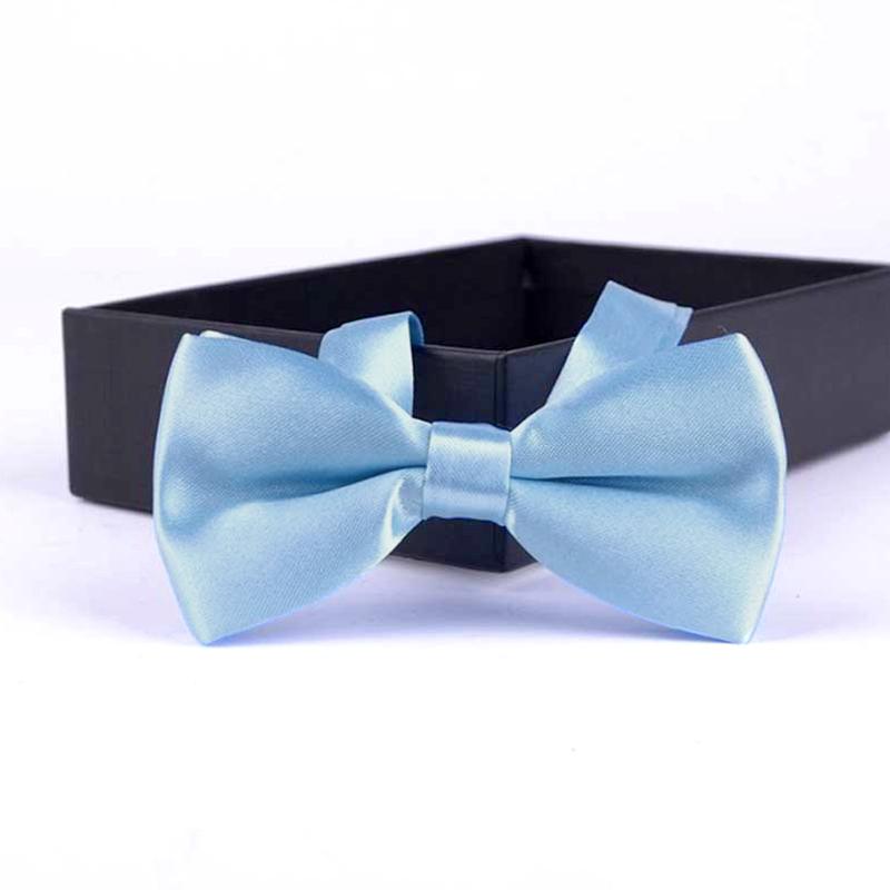 1Pc Children Formal Bow Tie Solid Color Baby Toddler Fashion Polyester Boys Wedding Classical Bowties