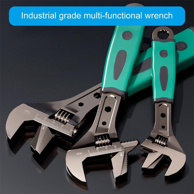 Adjustable Wrenches Multifunctional Double Purpose Adjustable Wrenches 8 10 12 15inch Household Open Bathroom Pipe Wrenc