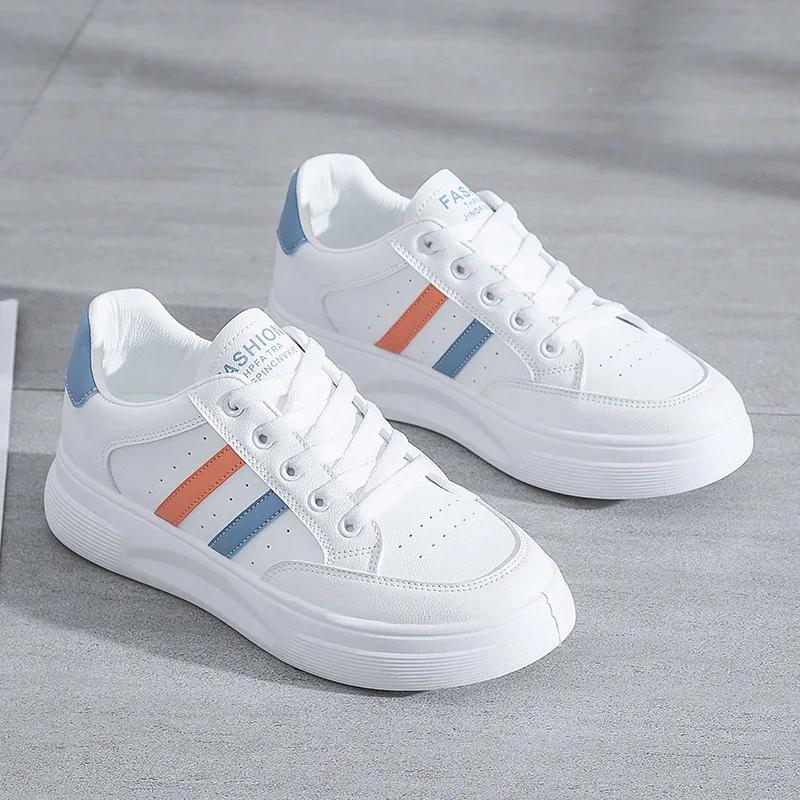 

Белые туфли для женщин Туфли на платформе Удобные балетки Женские кроссовки Простые трендовые кроссовки Zapatos De Mujer 40