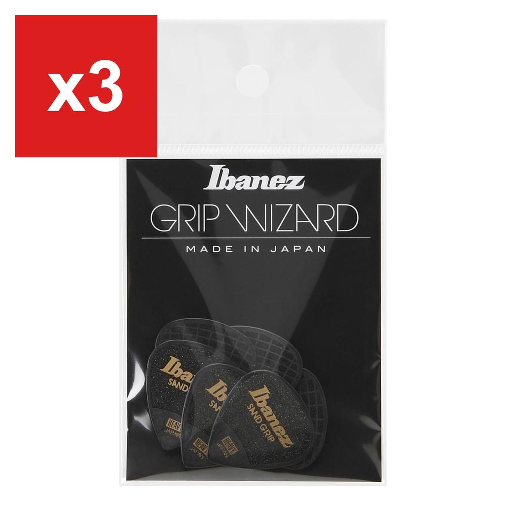 Guitar Picks, Ibanez, Grip Wizard Series Sand Grip Short Teardrop Pick, HEAVY 1.0mm