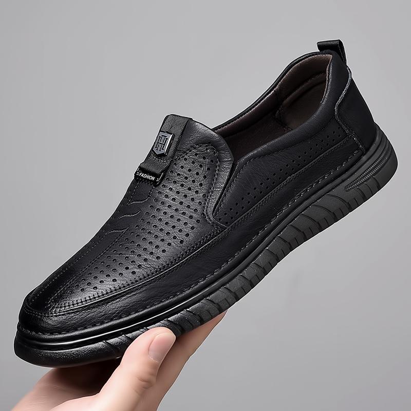 Fashion Hot Selling Hollow Breathable Oxford Shoes Spring Autumn Soft Soled Men's Casual Shoes Outdoor Commuting Men's Work Shoes