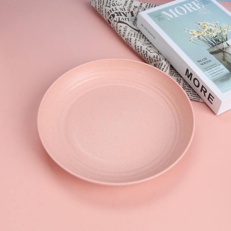 Wheat Straw Kitchen Dessert Plate Snack Bowl Salad Saucer Kitchen Seasoning Dish Home Cake Trash Fruit Dishes Party Supplies