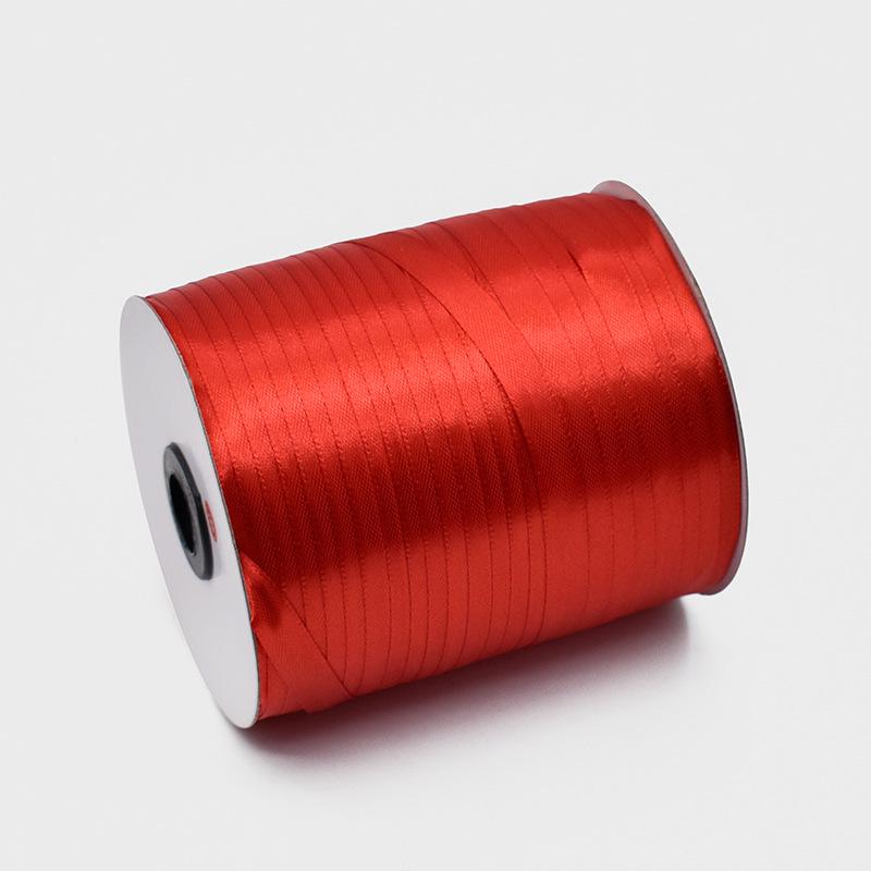 Festive Red Ribbon Set: Streamer, Wedding Decor, Blessing Card & Flower Cake Satin Ribbon