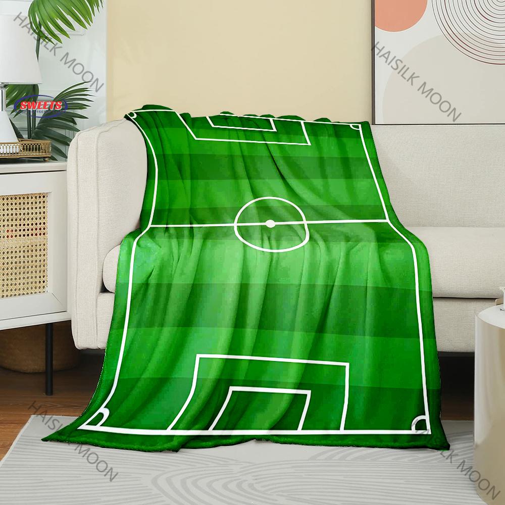 6 Sizes Football Stadium Sports Themed Print Blanket Children's Room Living Room Sofa Personalized Decorative Shawl Blanket Gift
