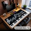 Music Piano Theme Custom Mouse Pad Personalized With Name Text Customized Desk Mat For Office Home Decor
