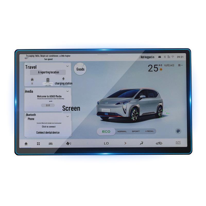 Compatible with 25 GAC Aion RT models: Center Console, Screen, and Instrument Panel UT Protective Film.