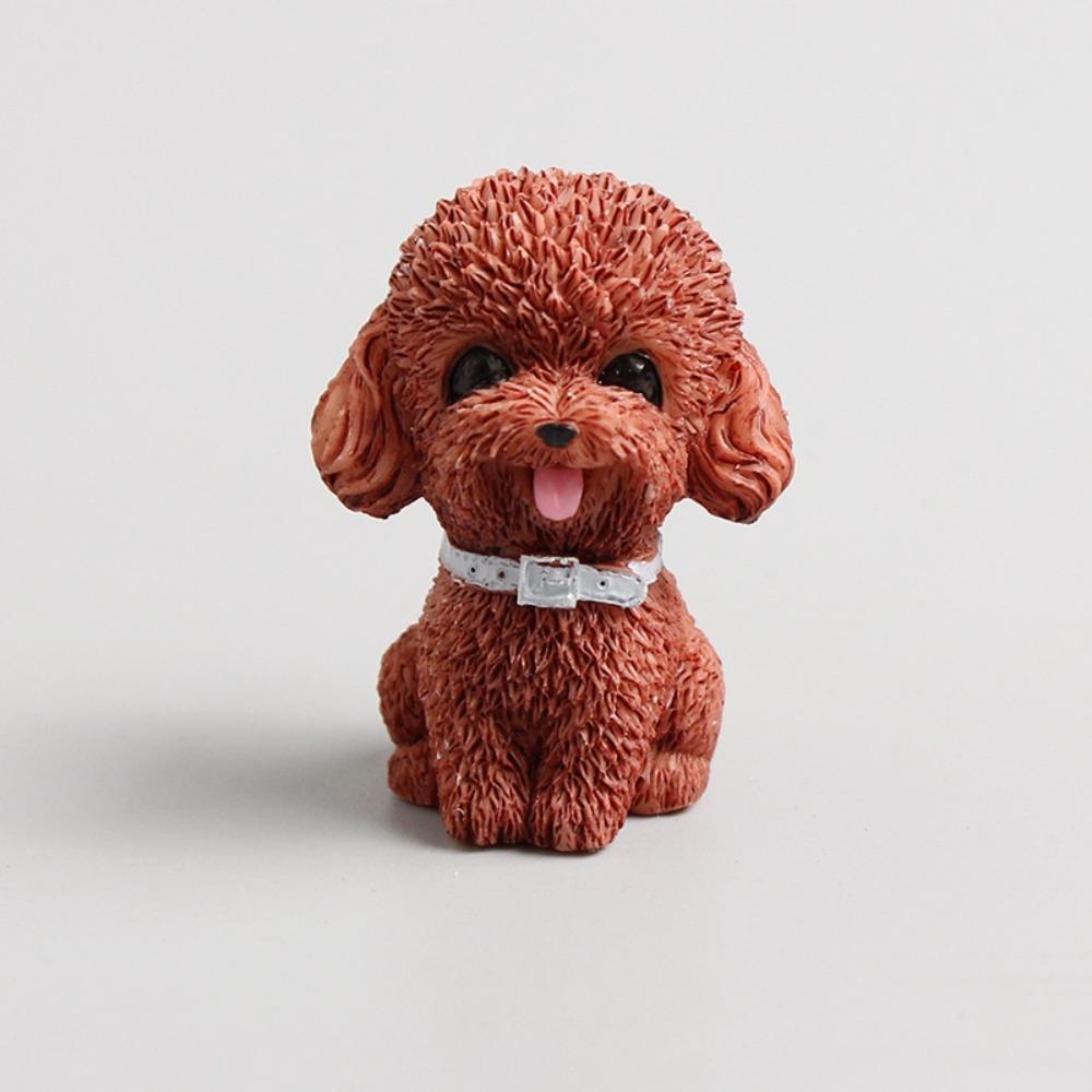 Desktop Model Dog Figurine Cute Simulated Dog Ornament Car Accessories Dog Animal Model  Car Decor