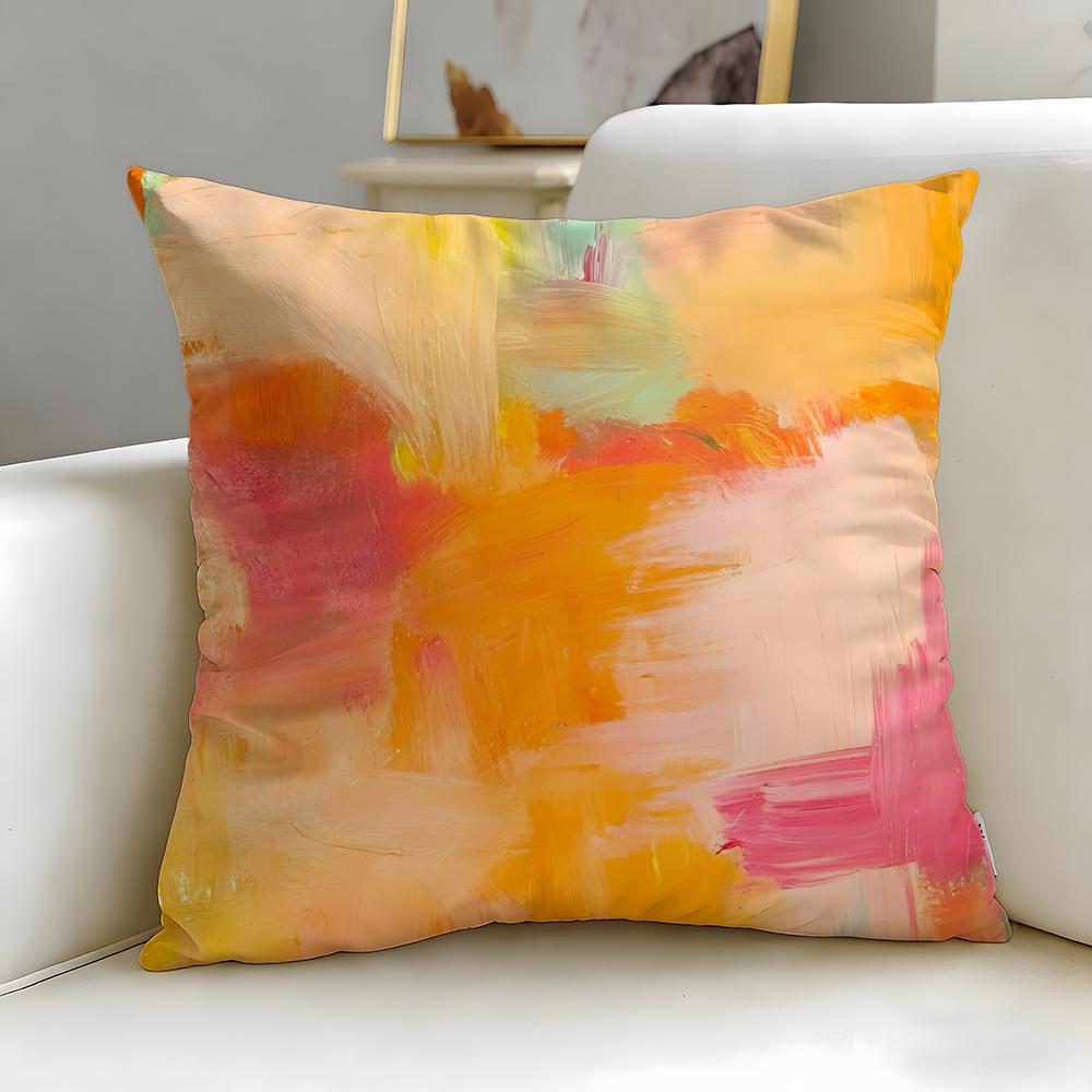Checkered pattern Cushion Cover Soft EasyWash Pillow Case Versatile for Couch Bed Travel and Office