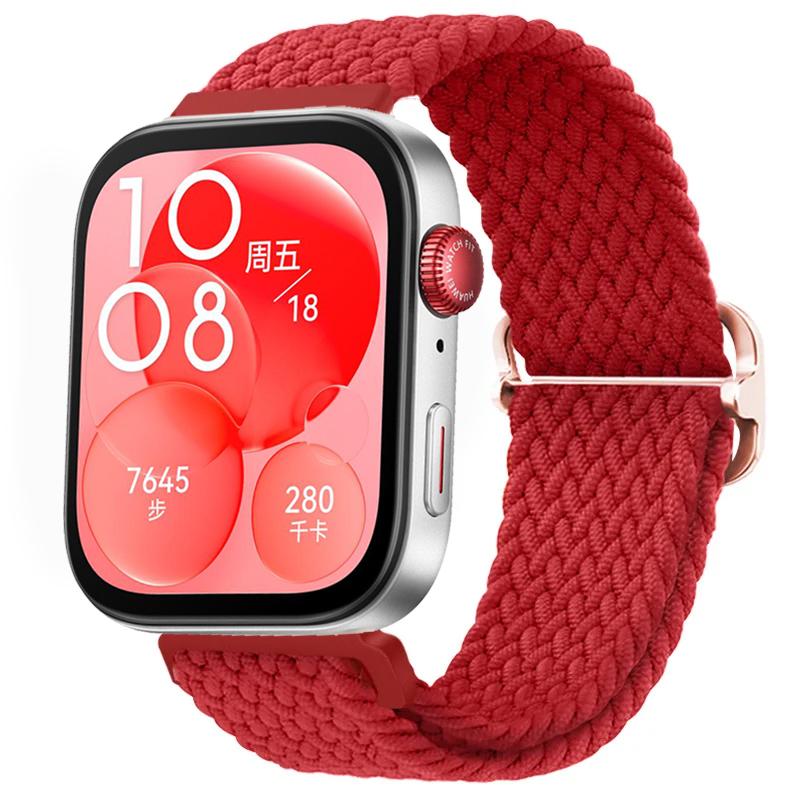 Gevlochten Nylon Lusband voor Huawei Watch Fit 4/3 Verstelbare Elasticiteit Armband Polsband Huawei Watch Fit 4/4 Pro Accessoires