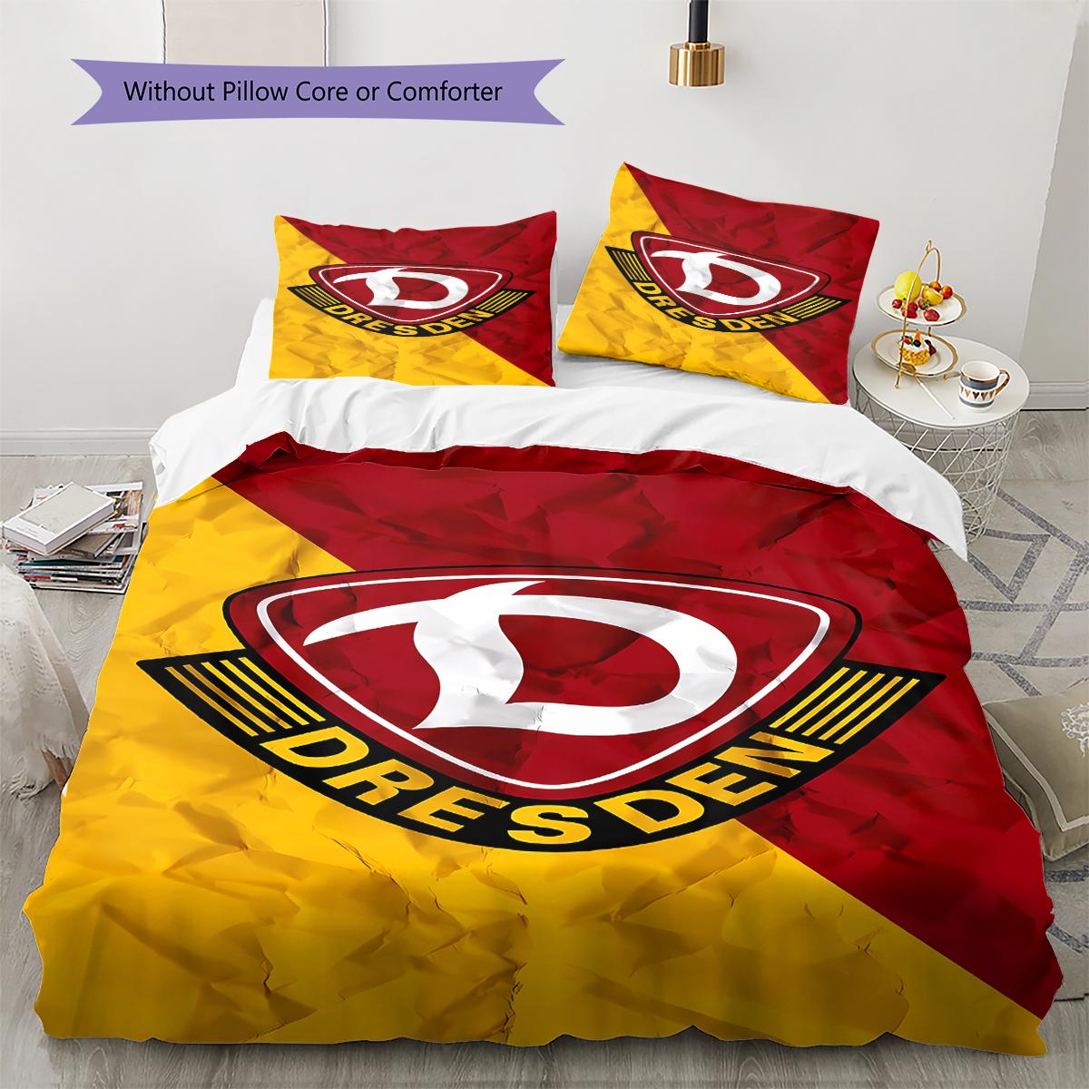 

SG Dynamo Dresden Pattern Bedding,Quilt Set Quilt Cover Pillowcase Home Birthday Gift (1 * duvet cover + 2 * pillowcase, without core) 260x240cm