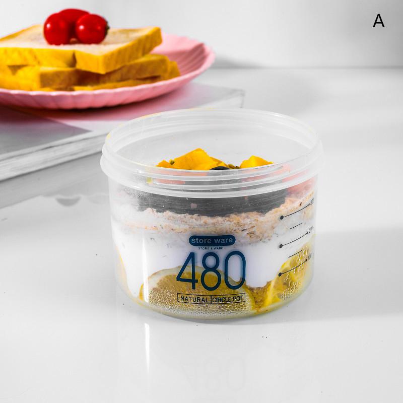 Portable Breakfast Cups Oatmeal Cereal Nut Yogurt Salad Cup Container Set With Fork School Lunch Box Food Storage Bento Box