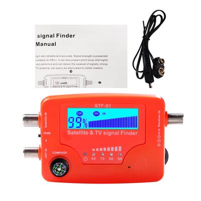 Portable 2-in-1 LCD Digital Satellite And TV Signal Finder Antenna Signal Strength Meter for TV Reception Improvement