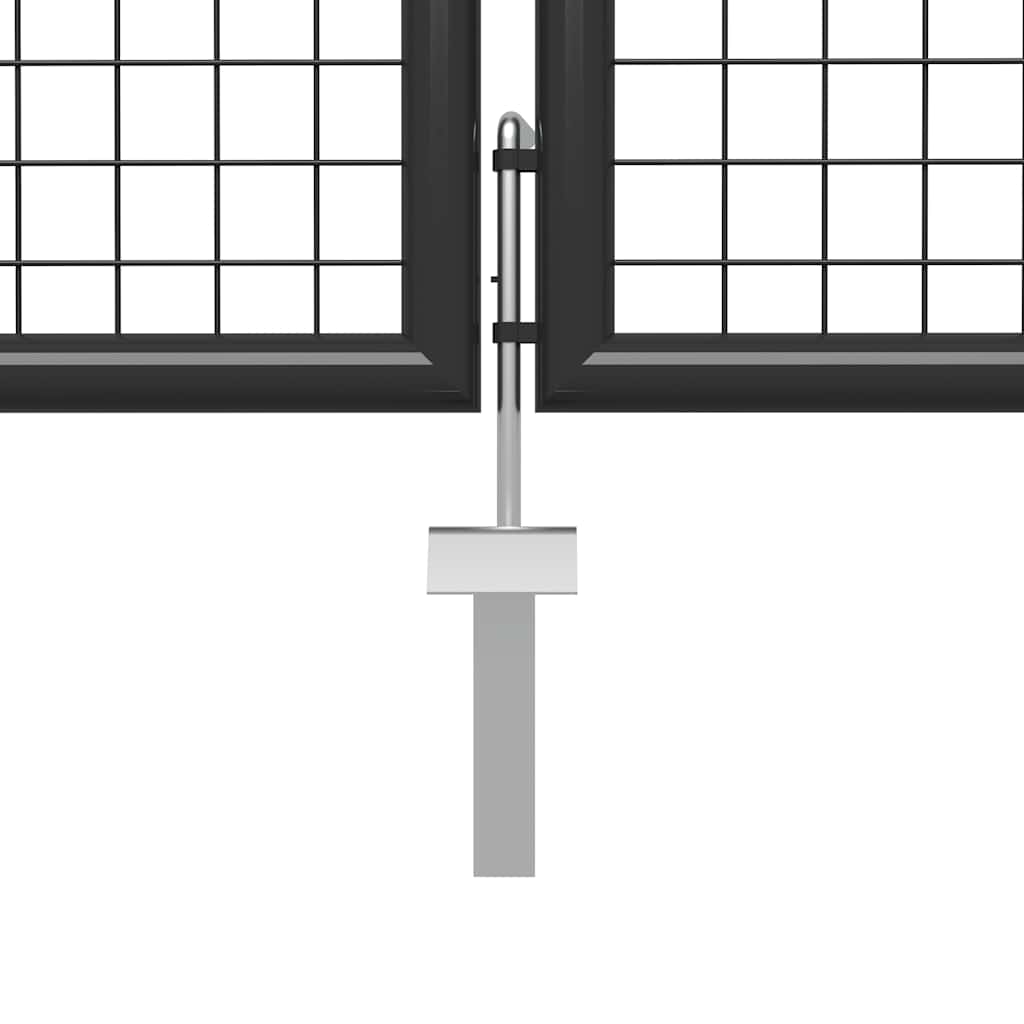 Vidaxl Brama Ogrodzeniowa, Stalowa, 400 X 150 Cm, Antracytowa
