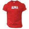 Alpha T-shirt Abbigliamento Palestra Bodybuilding Allenamento Workout Esercizio Muscoli Top