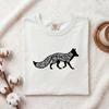 Fox Figure Shirt Animals Environment Gift Women Ethnic Tee Fox T-Shirt Wildlife Fan Tribal Tshirt Eco Graphic Sleek Petal Motif Tshirt