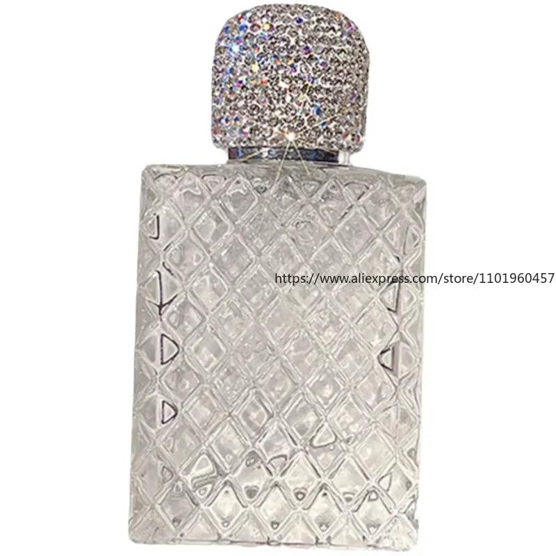 Sparkling 100ml Spray Bottle Perfume Bottle Diamond Container Glass Bottle Decoration Refill Essential Oil Sprayer Cosmetic Vial